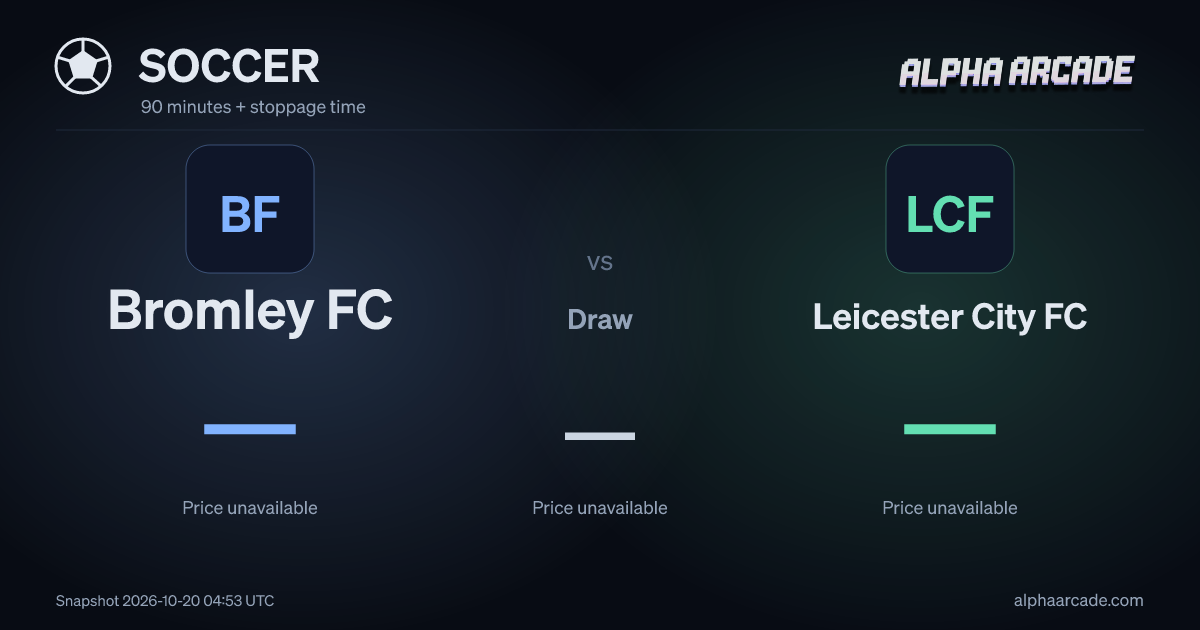 SOCCER: Bromley FC — / Draw — / Leicester City FC —