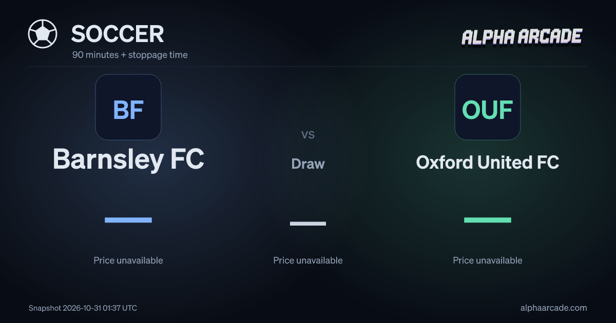 SOCCER: Barnsley FC — / Draw — / Oxford United FC —