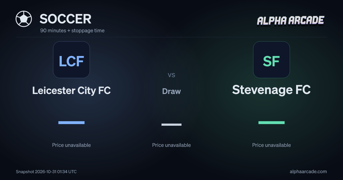 SOCCER: Leicester City FC — / Draw — / Stevenage FC —