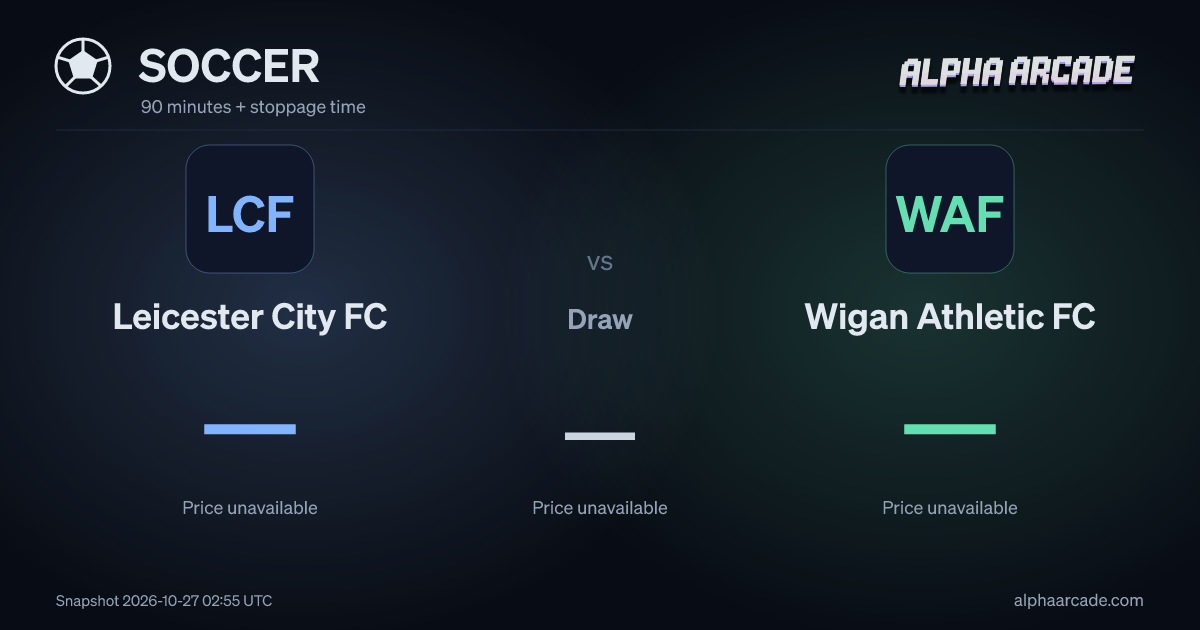 SOCCER: Leicester City FC — / Draw — / Wigan Athletic FC —