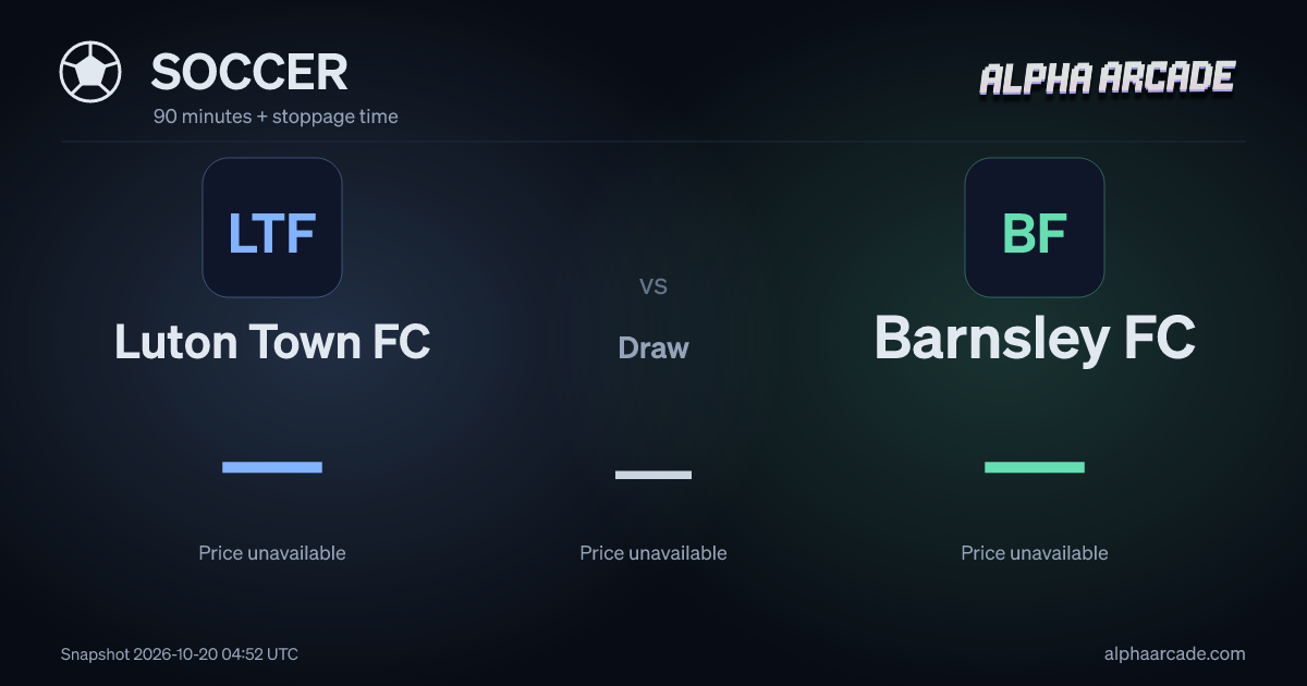 SOCCER: Luton Town FC — / Draw — / Barnsley FC —
