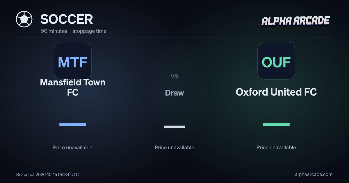 SOCCER: Mansfield Town FC — / Draw — / Oxford United FC —