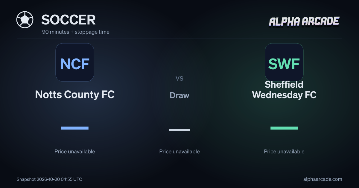 SOCCER: Notts County FC — / Draw — / Sheffield Wednesday FC —