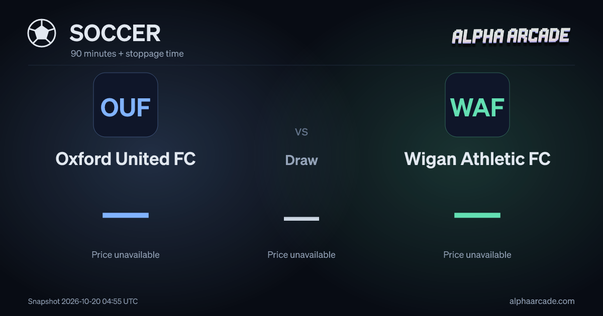 SOCCER: Oxford United FC — / Draw — / Wigan Athletic FC —
