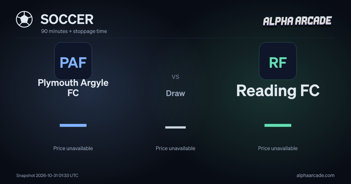 SOCCER: Plymouth Argyle FC — / Draw — / Reading FC —
