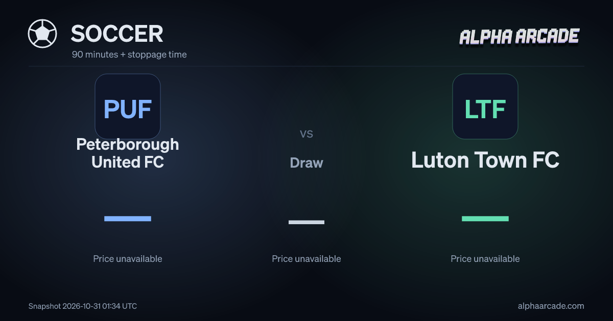 SOCCER: Peterborough United FC — / Draw — / Luton Town FC —