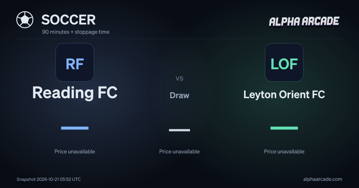 SOCCER: Reading FC — / Draw — / Leyton Orient FC —