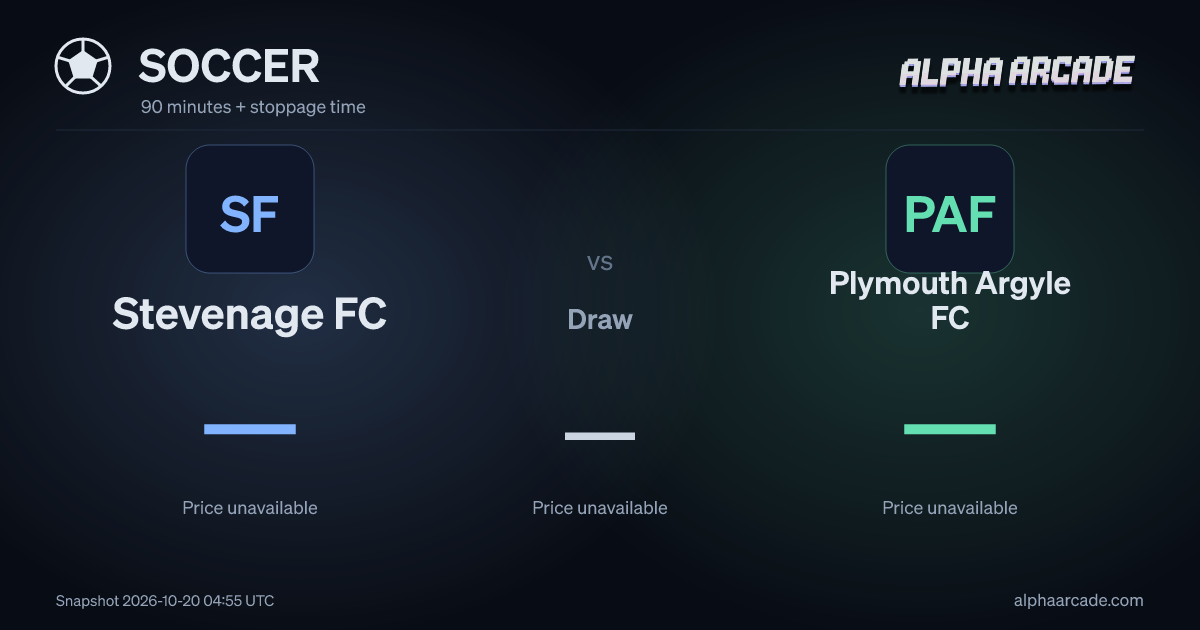 SOCCER: Stevenage FC — / Draw — / Plymouth Argyle FC —