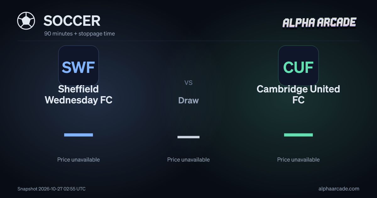 SOCCER: Sheffield Wednesday FC — / Draw — / Cambridge United FC —