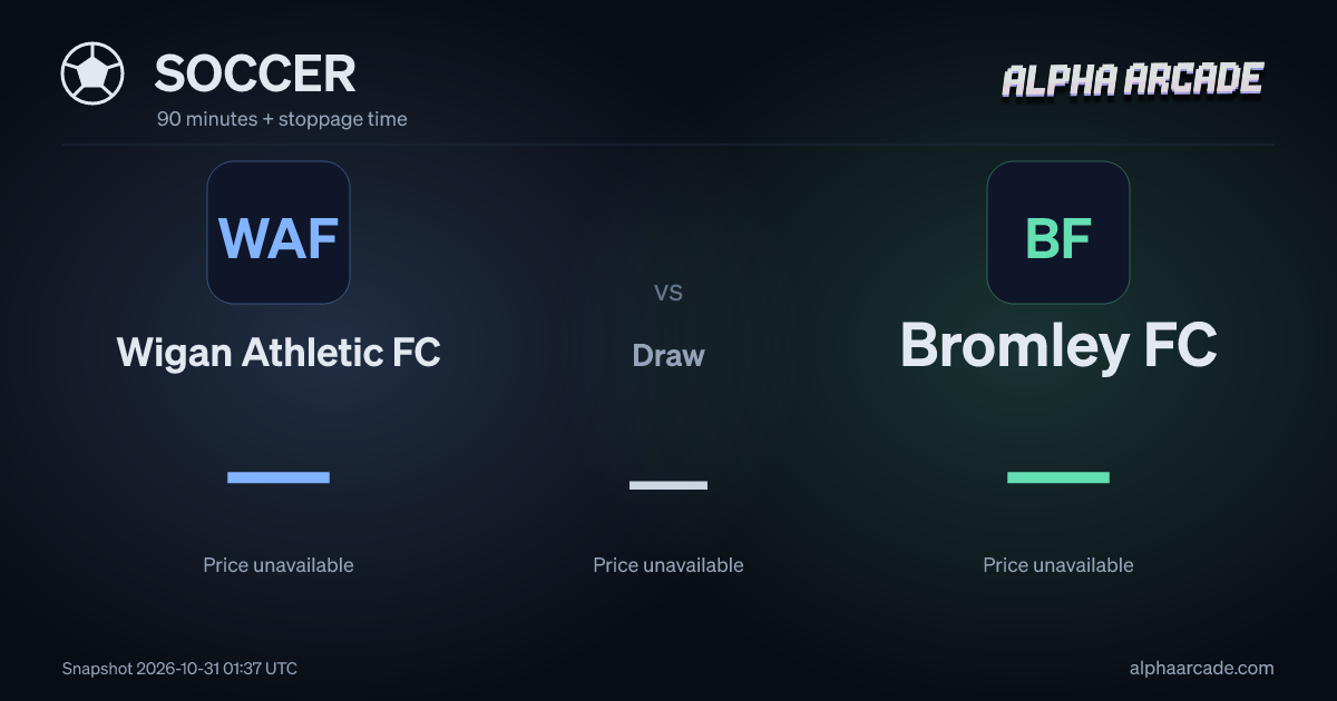 SOCCER: Wigan Athletic FC — / Draw — / Bromley FC —