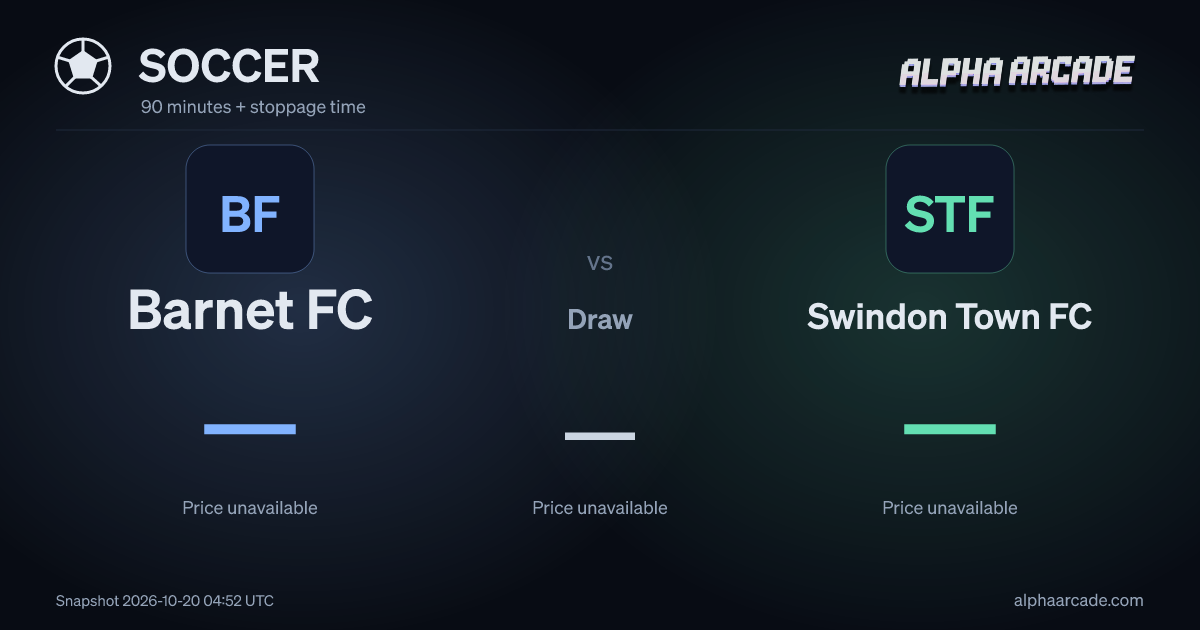 SOCCER: Barnet FC — / Draw — / Swindon Town FC —
