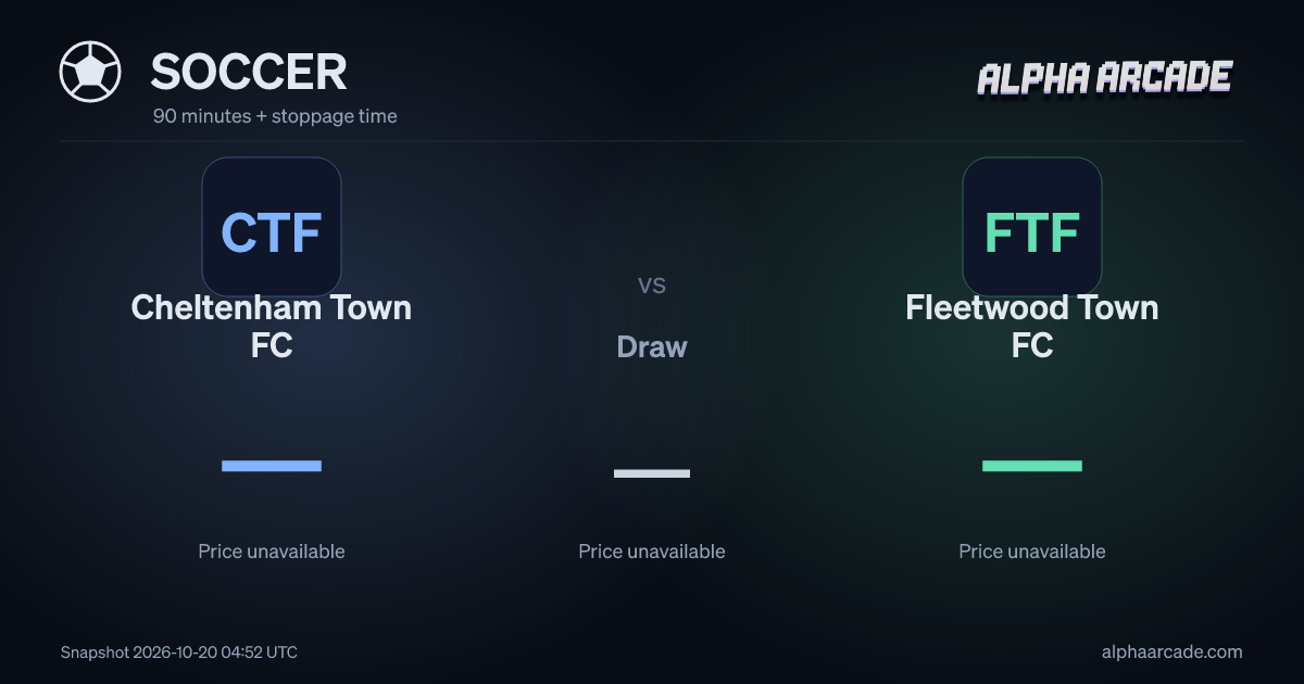 SOCCER: Cheltenham Town FC — / Draw — / Fleetwood Town FC —