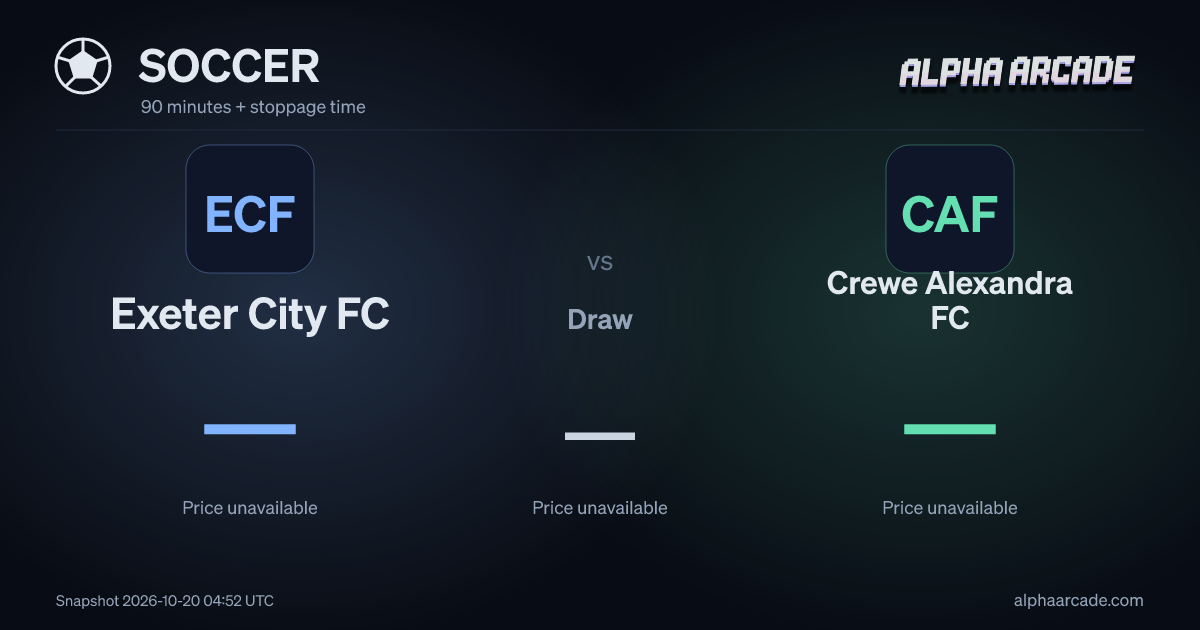 SOCCER: Exeter City FC — / Draw — / Crewe Alexandra FC —