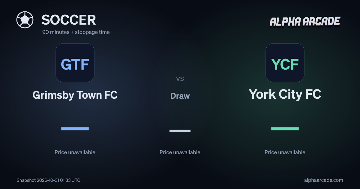 SOCCER: Grimsby Town FC — / Draw — / York City FC —