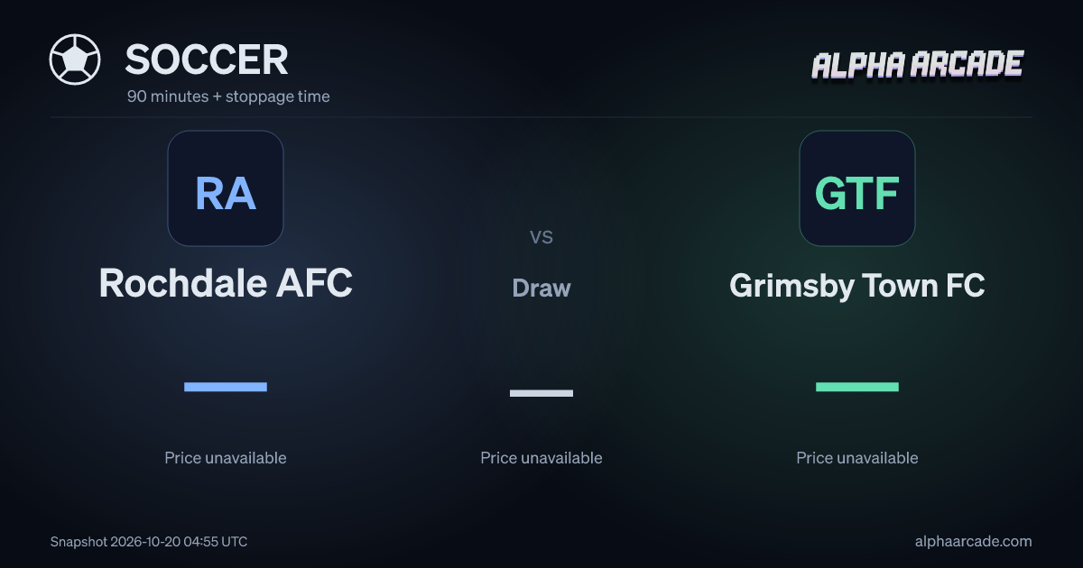 SOCCER: Rochdale AFC — / Draw — / Grimsby Town FC —