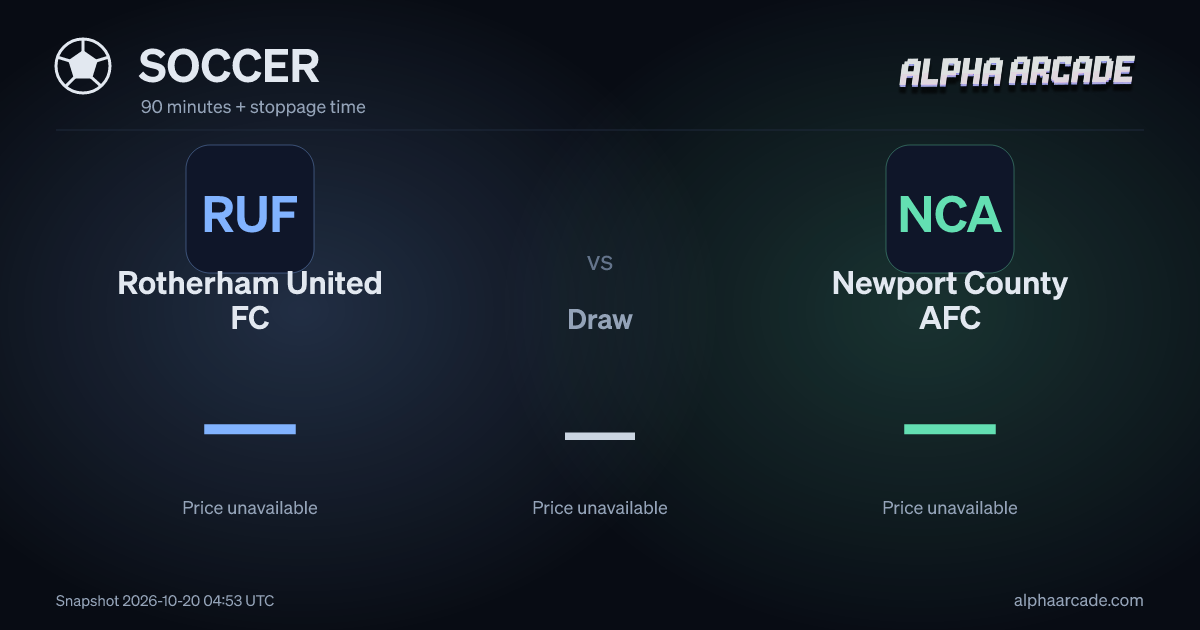 SOCCER: Rotherham United FC — / Draw — / Newport County AFC —