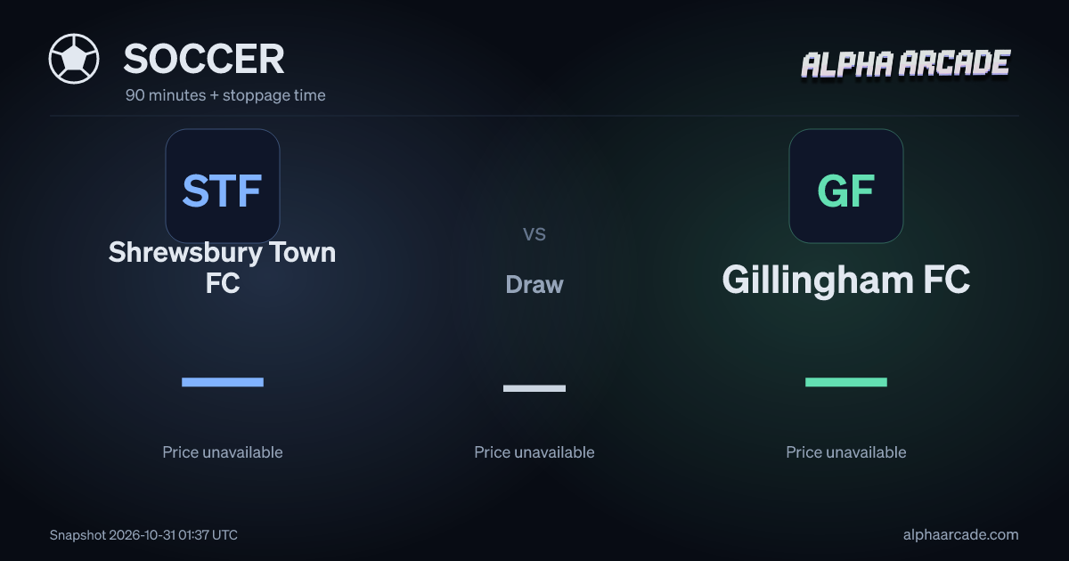 SOCCER: Shrewsbury Town FC — / Draw — / Gillingham FC —