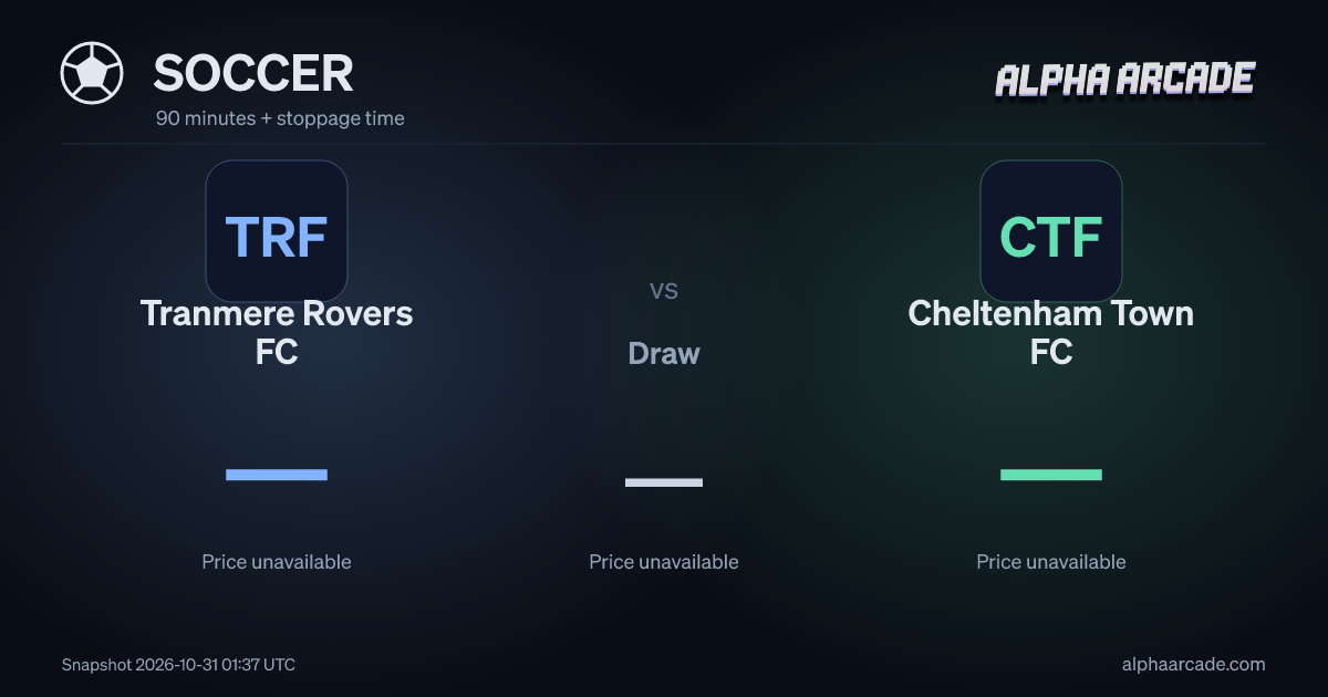 SOCCER: Tranmere Rovers FC — / Draw — / Cheltenham Town FC —