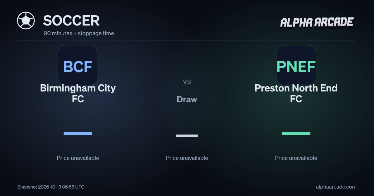 SOCCER: Birmingham City FC — / Draw — / Preston North End FC —