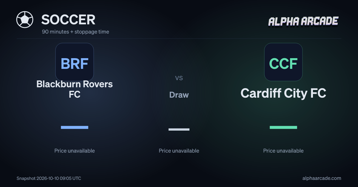 SOCCER: Blackburn Rovers FC — / Draw — / Cardiff City FC —