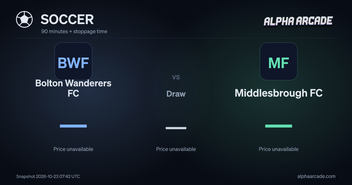 SOCCER: Bolton Wanderers FC — / Draw — / Middlesbrough FC —