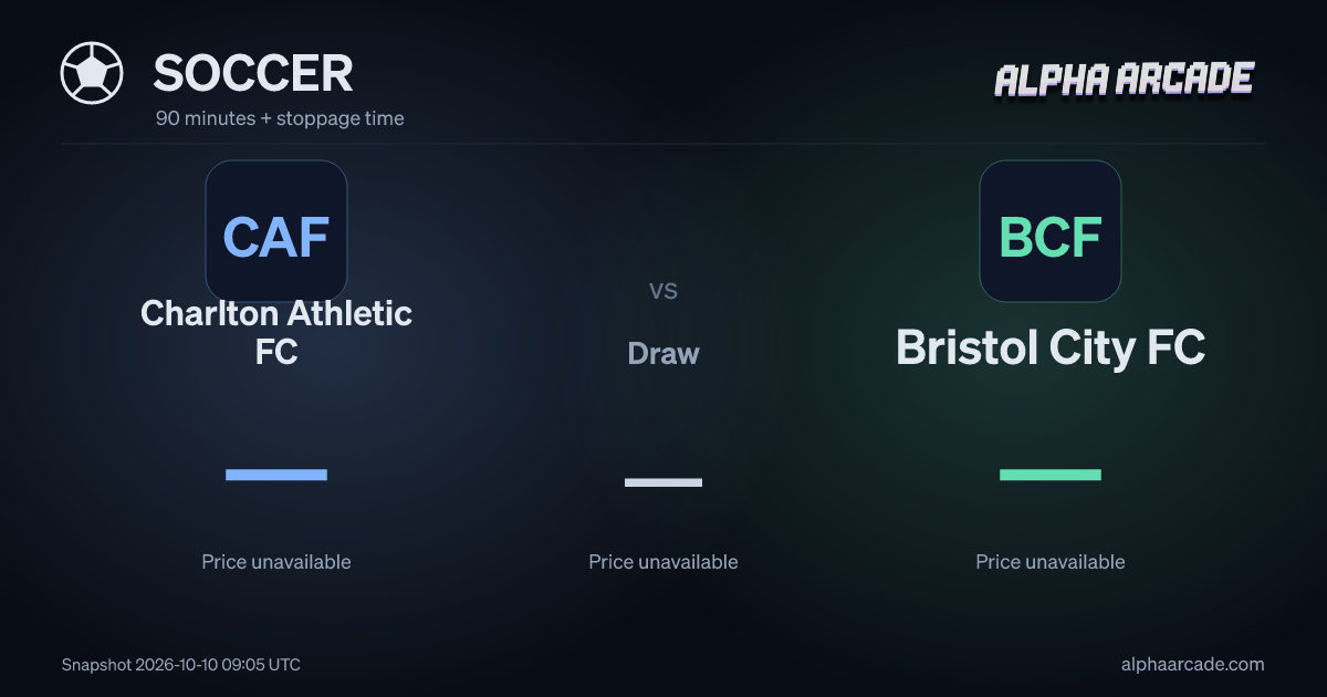 SOCCER: Charlton Athletic FC — / Draw — / Bristol City FC —