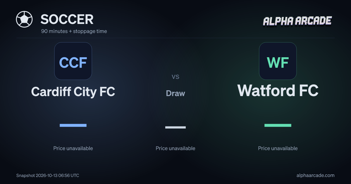 SOCCER: Cardiff City FC — / Draw — / Watford FC —