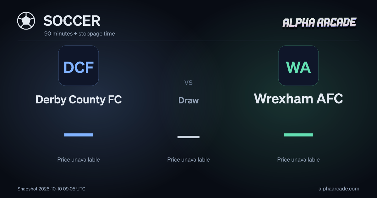 SOCCER: Derby County FC — / Draw — / Wrexham AFC —