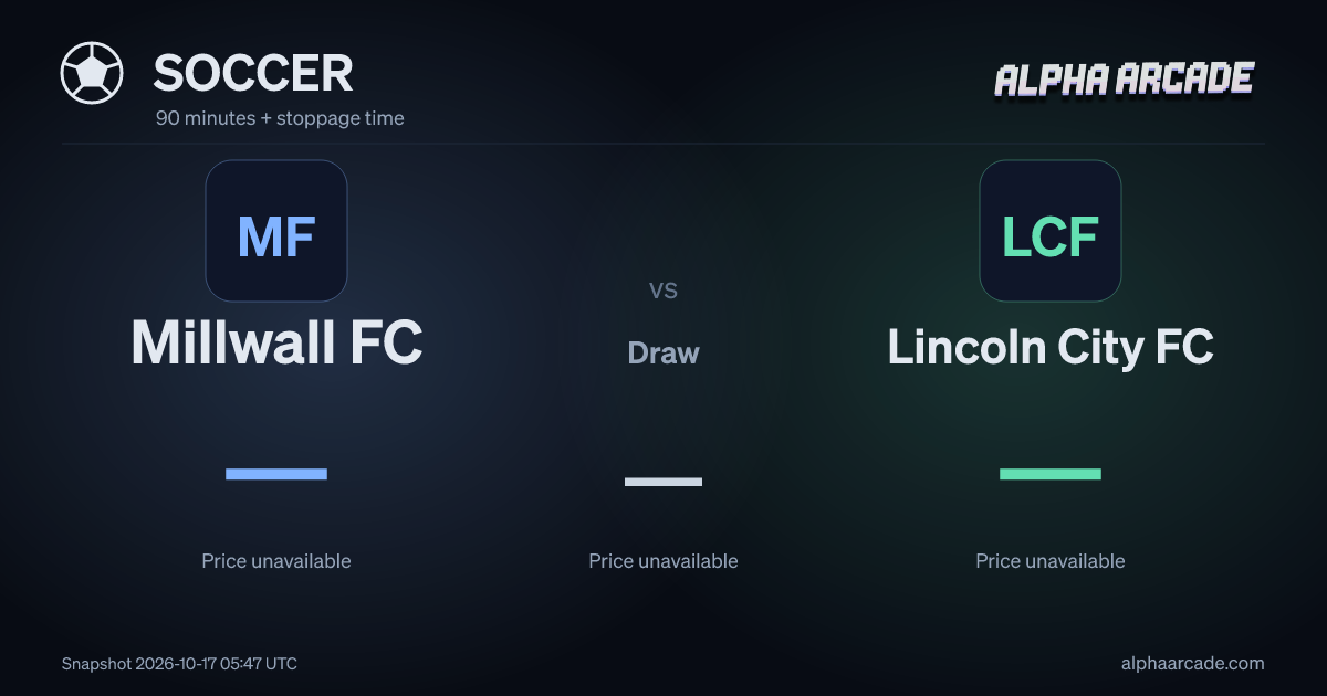 SOCCER: Millwall FC — / Draw — / Lincoln City FC —