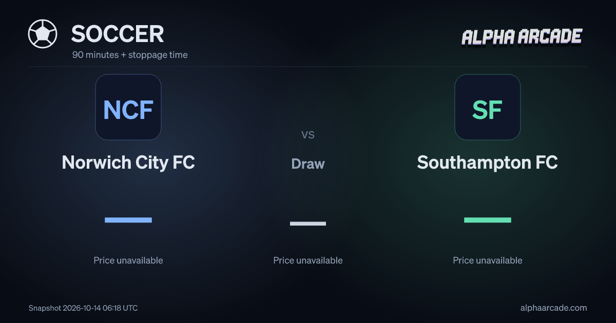 SOCCER: Norwich City FC — / Draw — / Southampton FC —