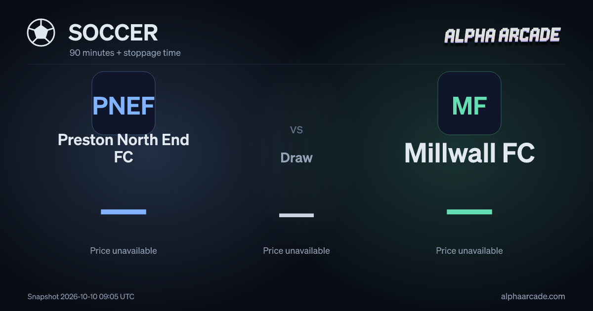 SOCCER: Preston North End FC — / Draw — / Millwall FC —