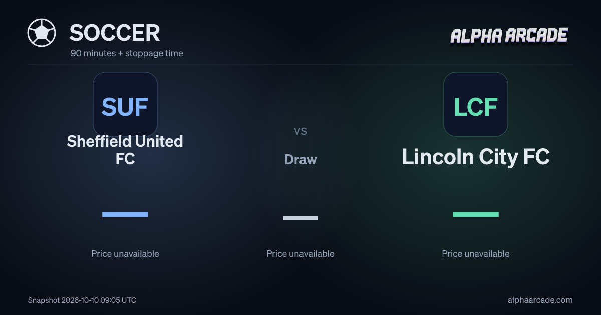 SOCCER: Sheffield United FC — / Draw — / Lincoln City FC —