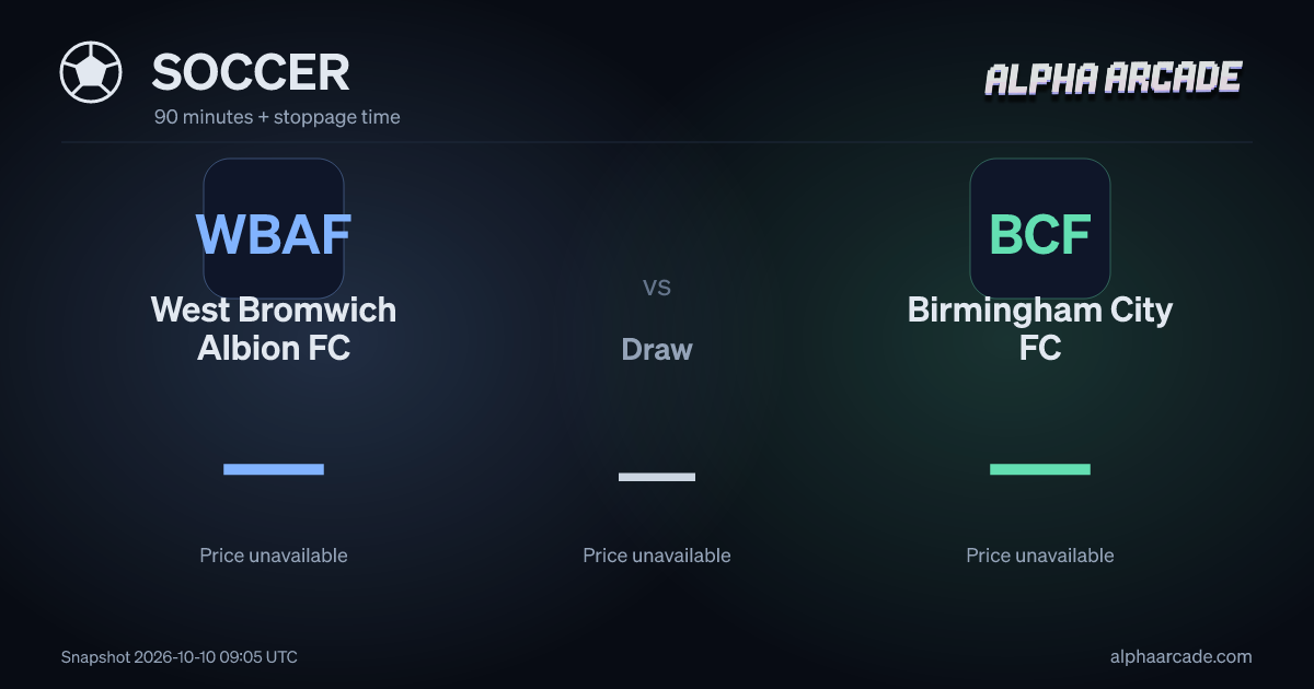 SOCCER: West Bromwich Albion FC — / Draw — / Birmingham City FC —