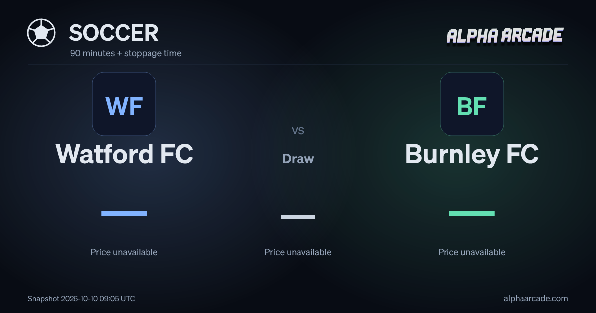 SOCCER: Watford FC — / Draw — / Burnley FC —