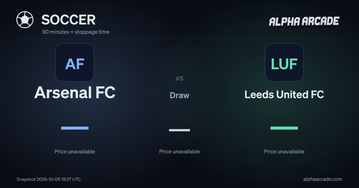 SOCCER: Arsenal FC — / Draw — / Leeds United FC —