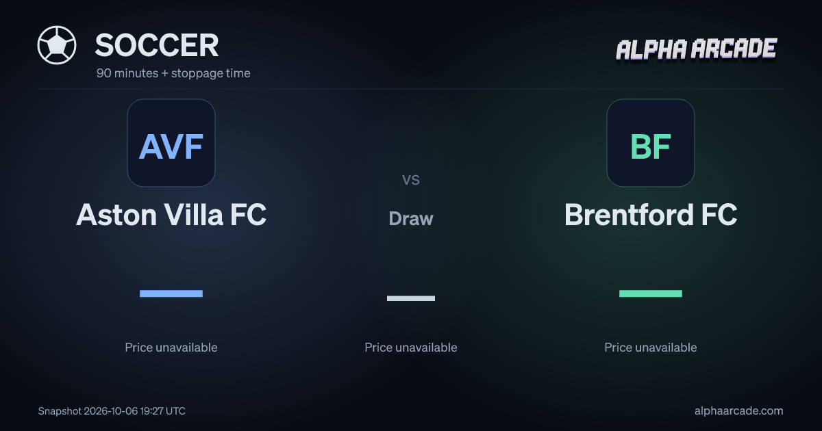 SOCCER: Aston Villa FC — / Draw — / Brentford FC —