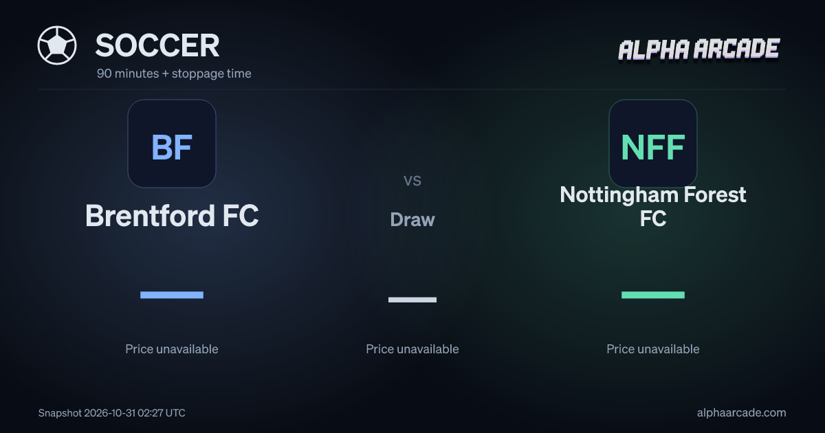 SOCCER: Brentford FC — / Draw — / Nottingham Forest FC —