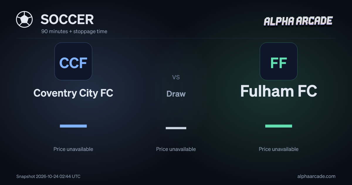 SOCCER: Coventry City FC — / Draw — / Fulham FC —