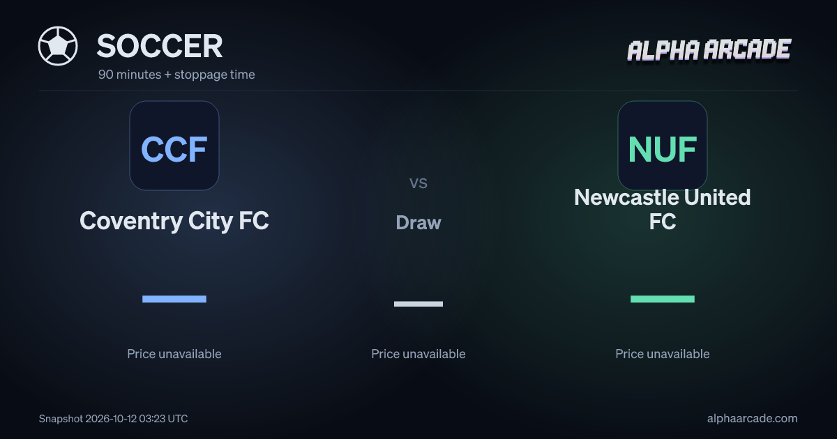 SOCCER: Coventry City FC — / Draw — / Newcastle United FC —
