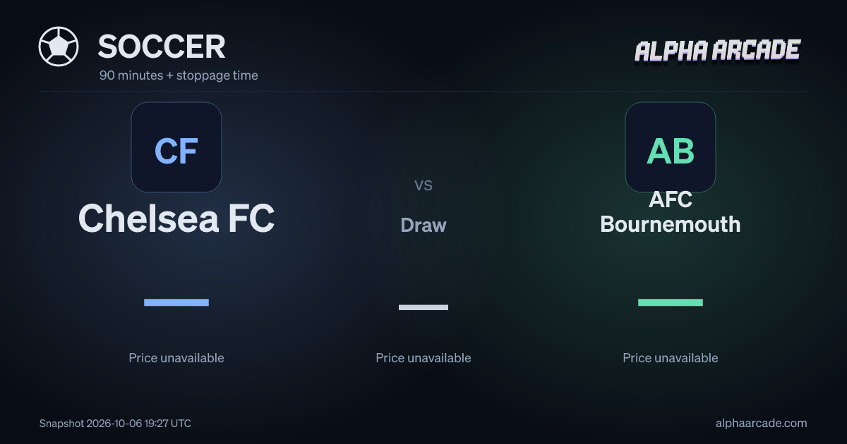 SOCCER: Chelsea FC — / Draw — / AFC Bournemouth —