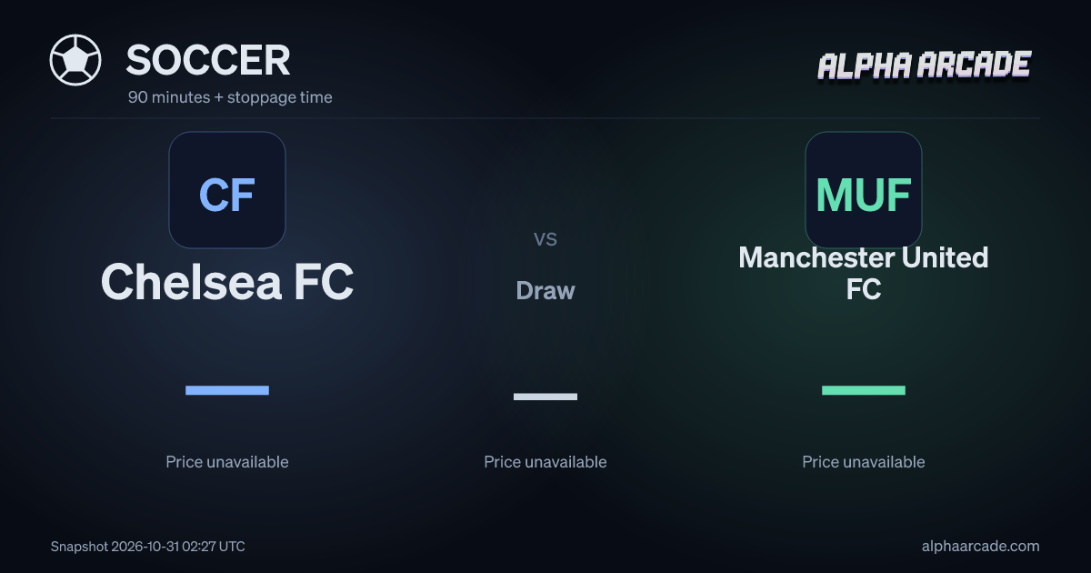 SOCCER: Chelsea FC — / Draw — / Manchester United FC —