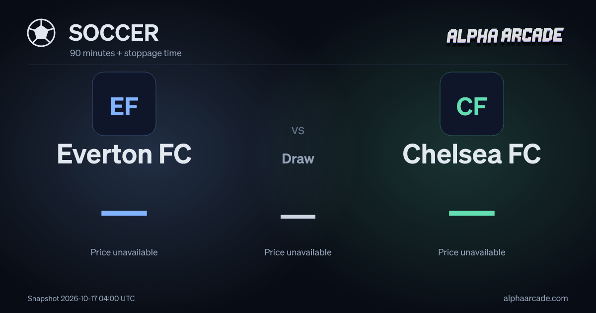 SOCCER: Everton FC — / Draw — / Chelsea FC —