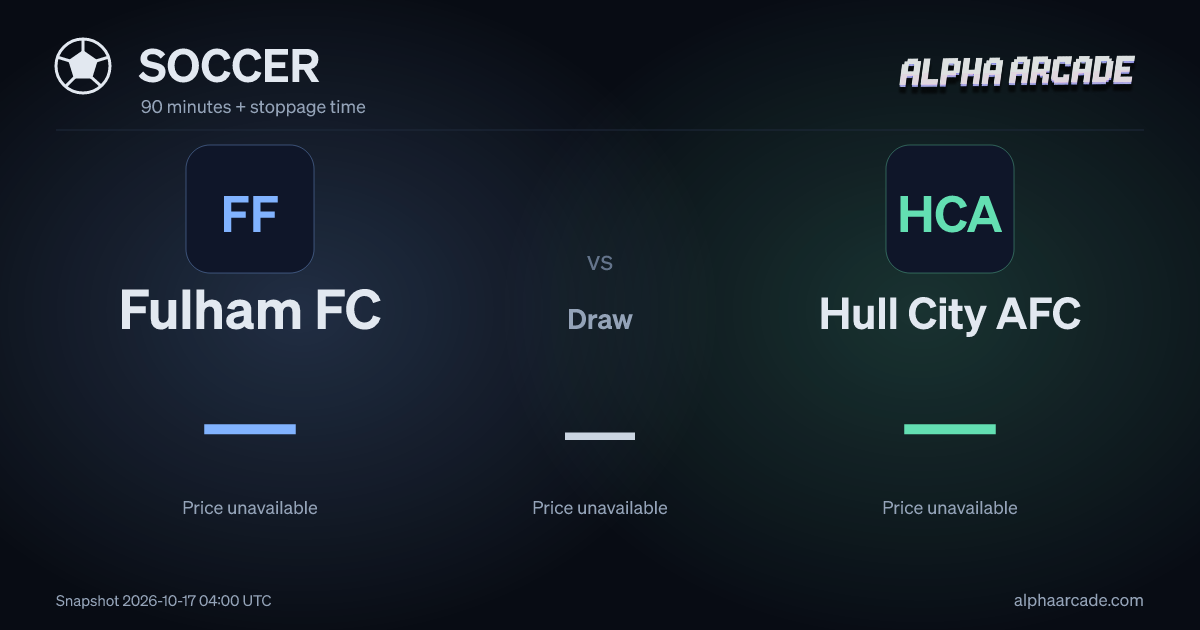 SOCCER: Fulham FC — / Draw — / Hull City AFC —