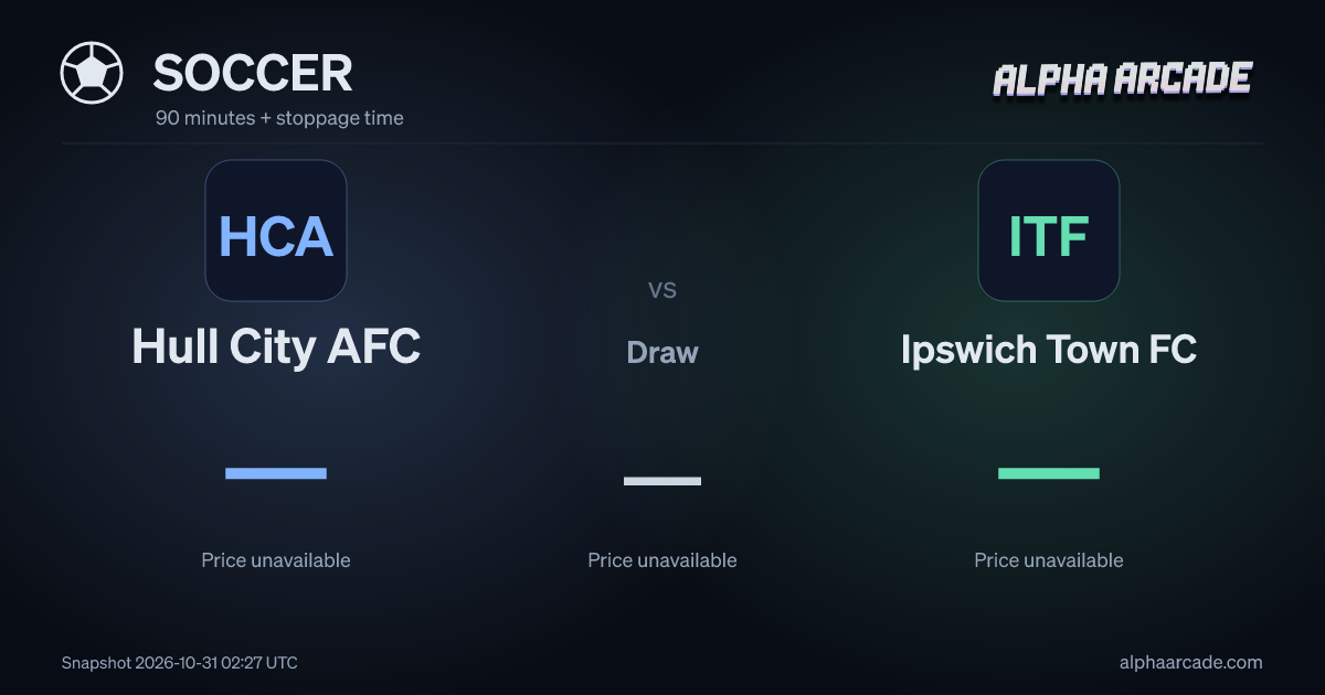 SOCCER: Hull City AFC — / Draw — / Ipswich Town FC —
