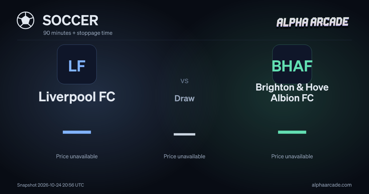SOCCER: Liverpool FC — / Draw — / Brighton & Hove Albion FC —