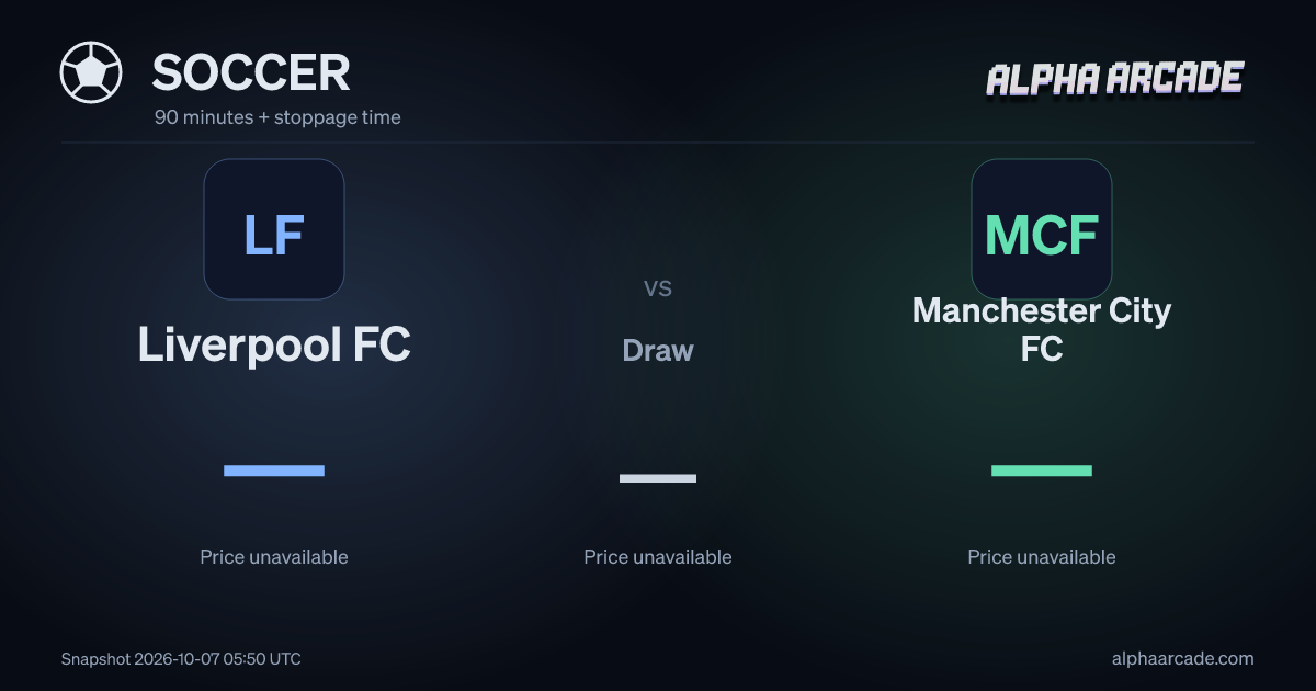 SOCCER: Liverpool FC — / Draw — / Manchester City FC —