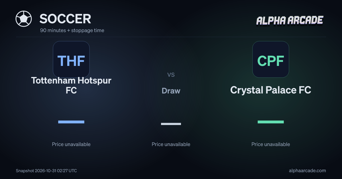 SOCCER: Tottenham Hotspur FC — / Draw — / Crystal Palace FC —