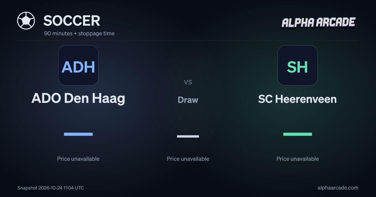 SOCCER: ADO Den Haag — / Draw — / SC Heerenveen —
