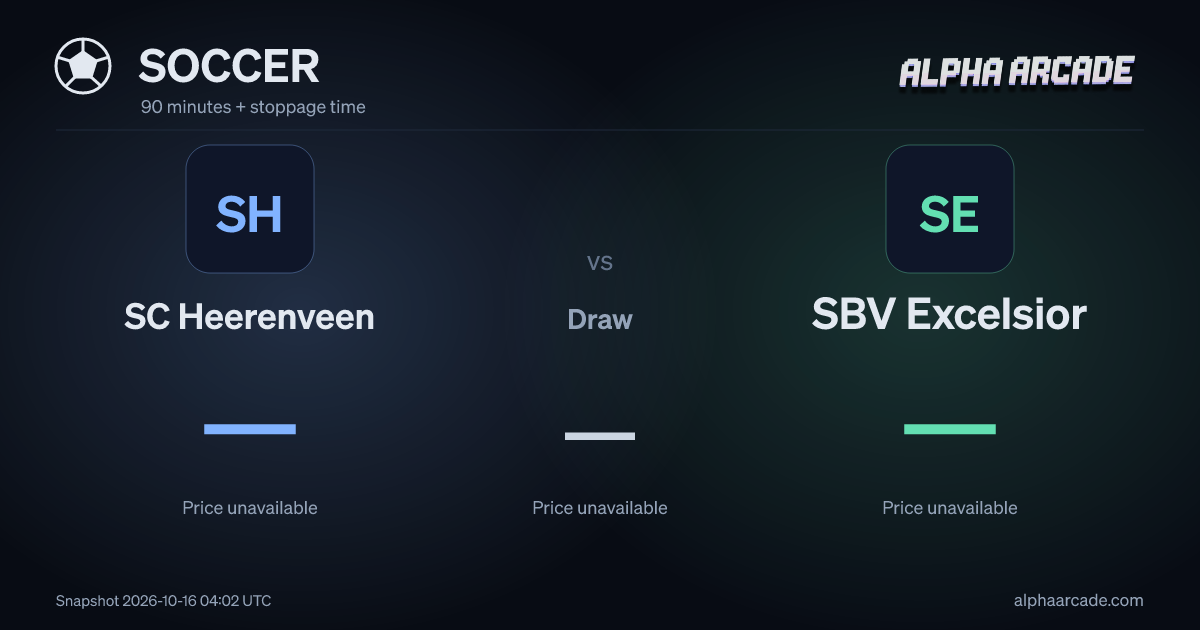 SOCCER: SC Heerenveen — / Draw — / SBV Excelsior —
