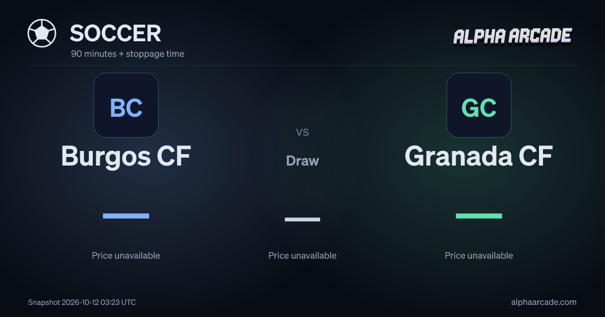 SOCCER: Burgos CF — / Draw — / Granada CF —